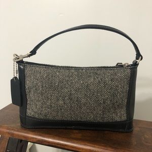 Wool Herringbone Coach Purse